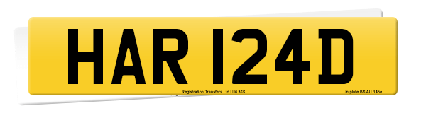 Registration number HAR 124D
